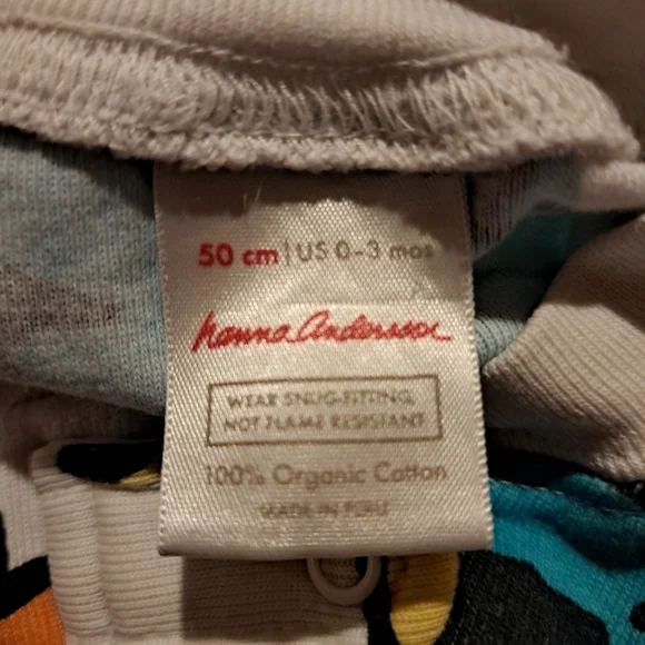 Hanna Andersson size 50 or 0-3 months pajama play condition - Picture 3 of 3